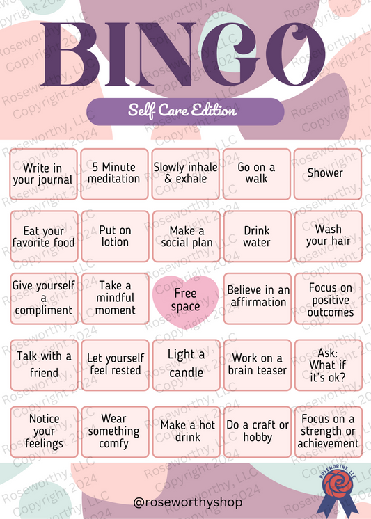 Self Care Bingo Card!