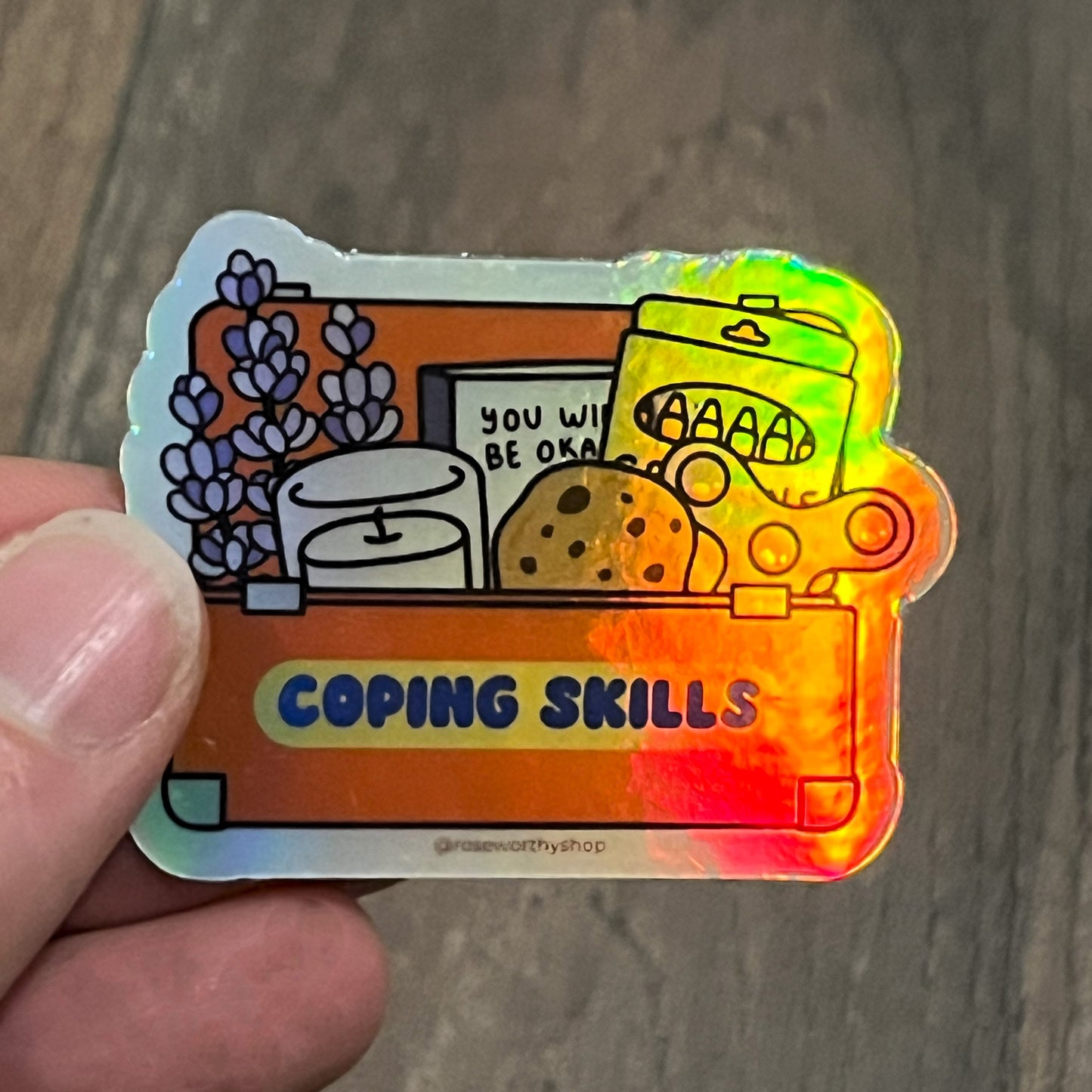 Tool Box: Coping Skills Small Sticker